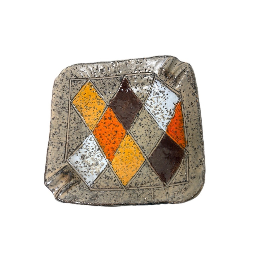 Vintage MCM RARE Aldo Londi For Bitossi 1960's Italian Multi Colored Geometric - Picture 3 of 11
